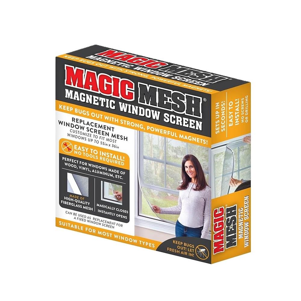 New Magic Mesh Magnetic Window Screen Replacement Screen Mesh DIY